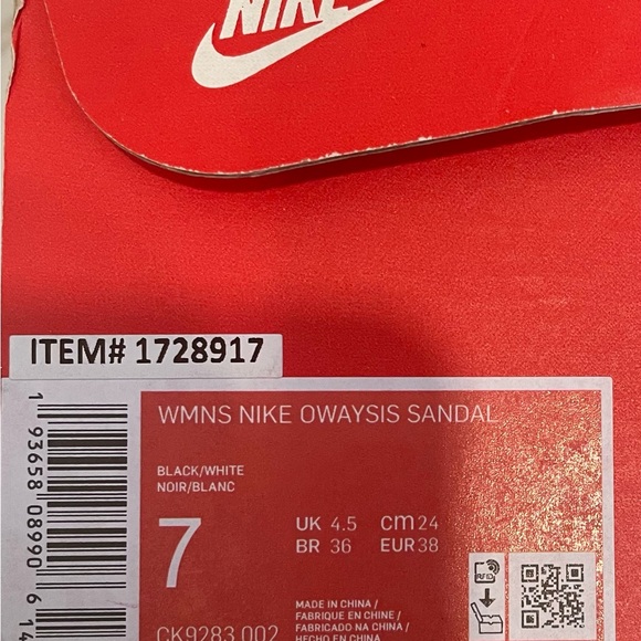 New in box - Nike Owaysis Sandal size 7 black - Picture 5 of 6